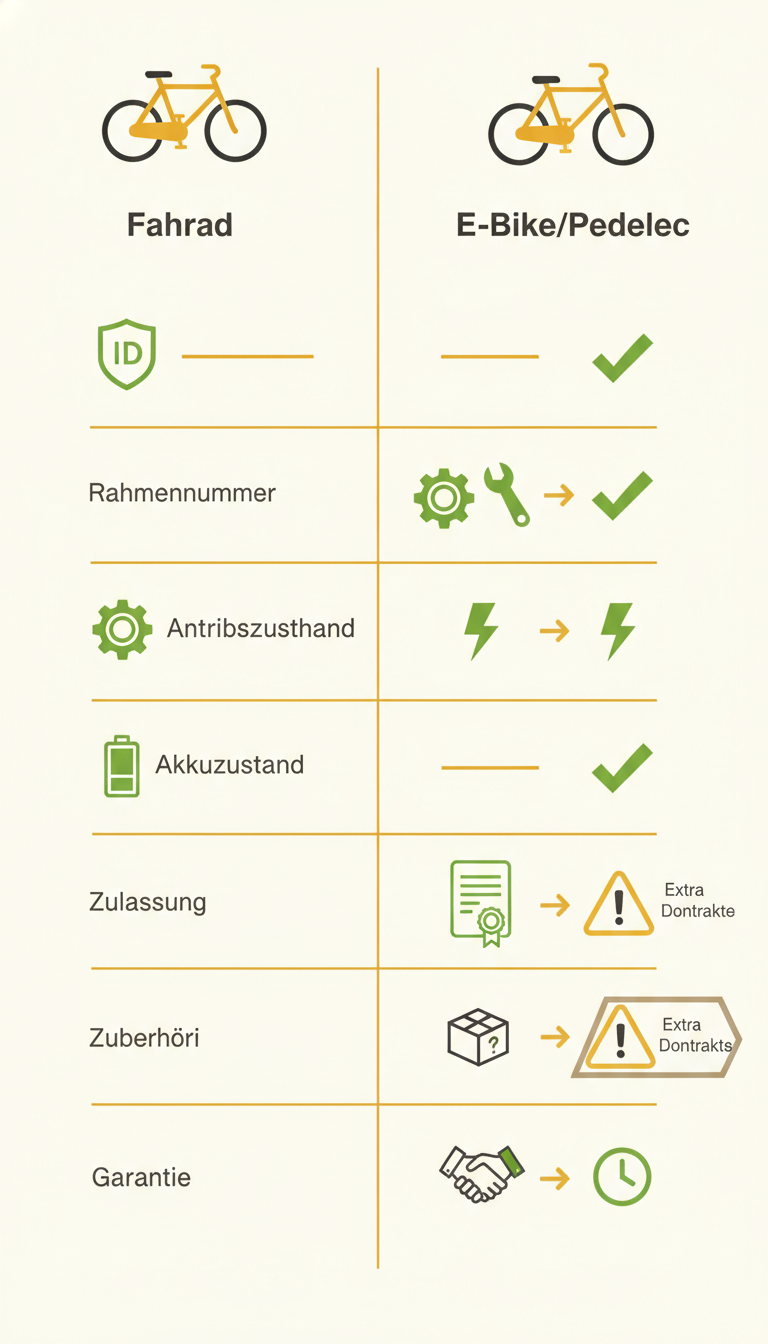 Infographic: kaufvertrag fahrrad e-bike